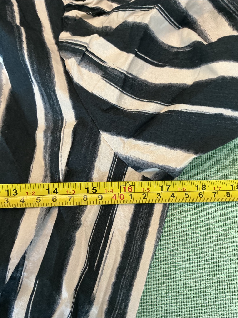 Anthropologie XS Black White Stripe Maxi Dress Cotton Pockets - Picture 9 of 13